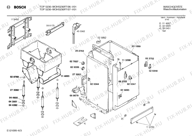 Схема №2 WOH5230FF, TOP5230 с изображением Панель для стиралки Bosch 00273495