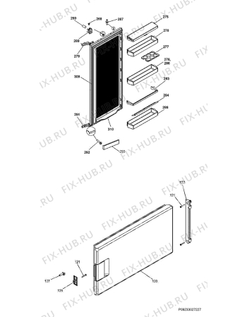 Взрыв-схема холодильника Electrolux IK15911RE - Схема узла Door