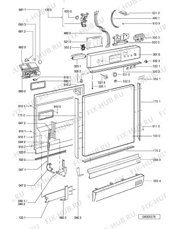 Схема №2 ADP 7515 WH с изображением Микромодуль для посудомойки Whirlpool 481221479724