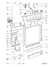 Схема №2 GSF 1546/1 WS с изображением Панель для электропосудомоечной машины Whirlpool 481245372739