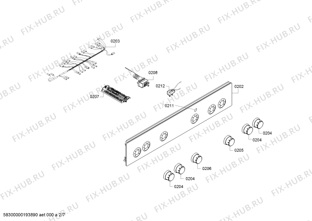 Схема №4 HGD625250H с изображением Столешница для электропечи Bosch 00711921