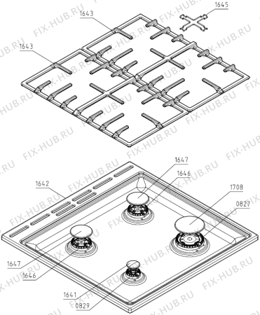 Взрыв-схема плиты (духовки) Gorenje G6111WH (729746, FG6A3A-HPA7B) - Схема узла 02