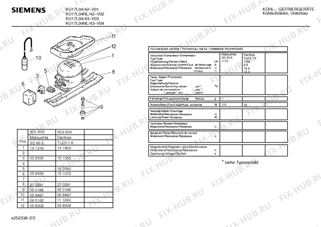 Схема №2 KU18R04NL с изображением Дверь для холодильника Siemens 00214286