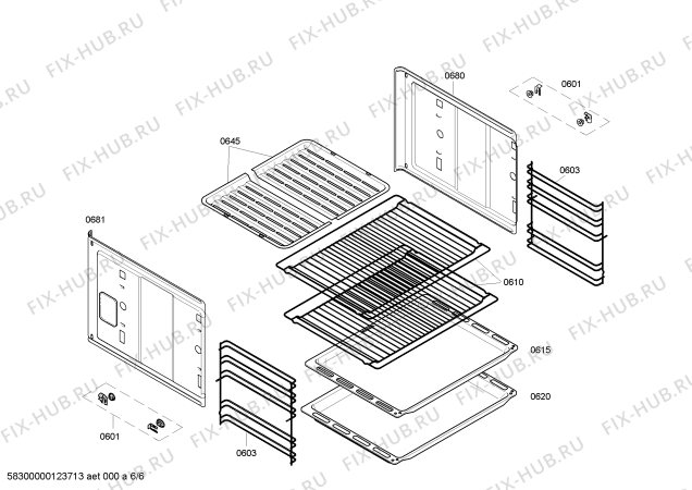 Схема №2 HBN540551A с изображением Панель управления для плиты (духовки) Bosch 00665325