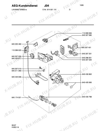 Взрыв-схема стиральной машины Aeg LAV64600 - Схема узла Electrical equipment