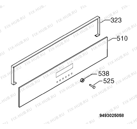 Взрыв-схема плиты (духовки) Electrolux EOB4750X - Схема узла Command panel 037