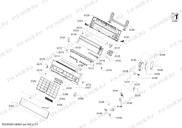 Схема №1 S1ZMI12906 с изображением Вытяжной канал для климатотехники Siemens 00778411