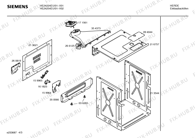Схема №1 HE24224EU с изображением Инструкция по эксплуатации для духового шкафа Siemens 00528607