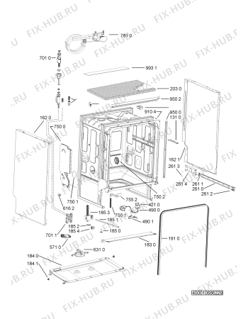 Схема №3 GSI 61415 A++ TR с изображением Обшивка для электропосудомоечной машины Whirlpool 481010791039
