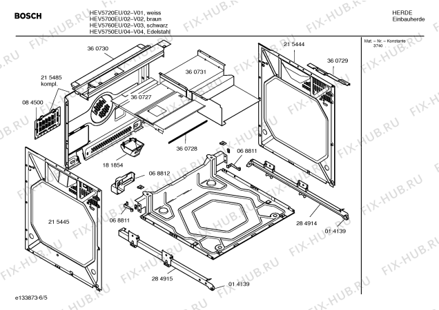 Схема №4 HEV5720EU с изображением Инструкция по эксплуатации для плиты (духовки) Bosch 00528554
