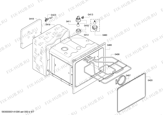 Схема №3 B45M42N0GB с изображением Панель управления для духового шкафа Bosch 00674878