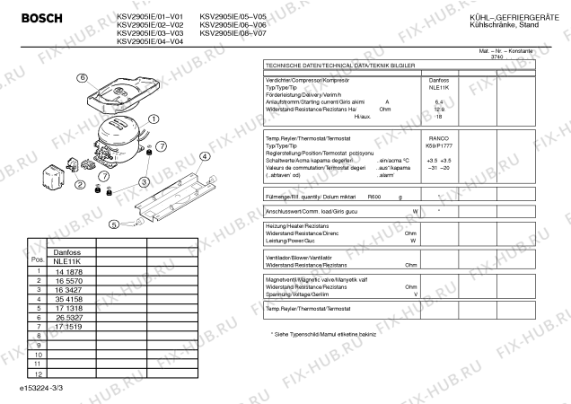 Взрыв-схема холодильника Bosch KSV2905IE - Схема узла 03