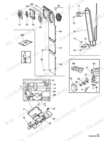 Взрыв-схема холодильника Arthurmartinelux ARES3500X - Схема узла C10 Cold, users manual