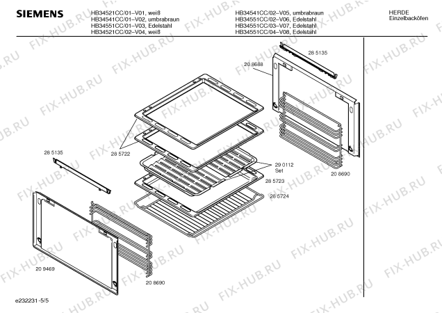 Схема №1 HB34551CC с изображением Инструкция по эксплуатации для духового шкафа Siemens 00519339