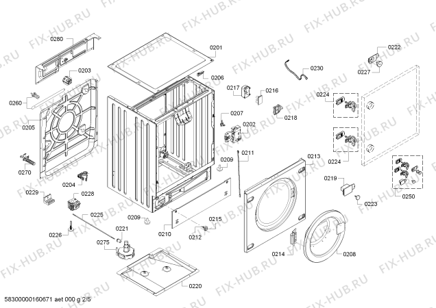 Схема №2 WKD28540OE с изображением Панель управления для стиральной машины Bosch 00701489