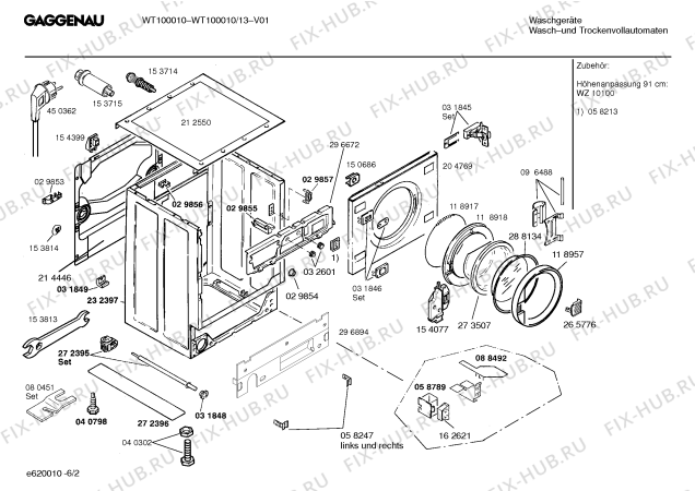 Взрыв-схема стиральной машины Gaggenau WT100010 - Схема узла 02