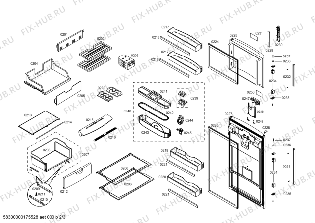Схема №2 KSU40621 с изображением Крепеж для холодильной камеры Bosch 00184382