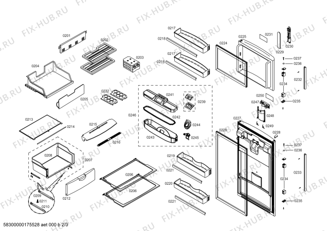 Схема №2 KDN46BL111 REF BOSCH ECO-TT463 IXL 220V/60HZ с изображением Лампа для холодильника Bosch 00622946