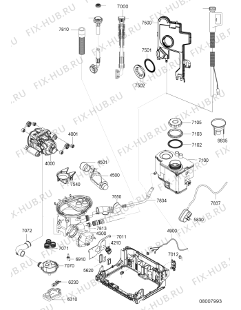 Схема №4 ADG 4800 с изображением Часовой механизм для посудомоечной машины Whirlpool 482000010259