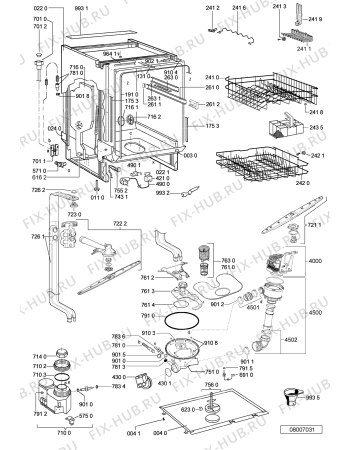 Схема №1 ADG 7340/2 - n.prod. с изображением Обшивка для посудомоечной машины Whirlpool 481245373426
