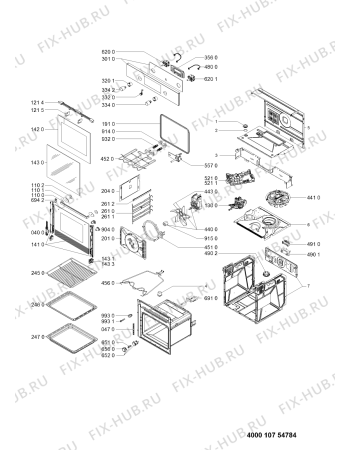 Схема №1 AKZ 237/IX/01 с изображением Панель для плиты (духовки) Whirlpool 481010539179