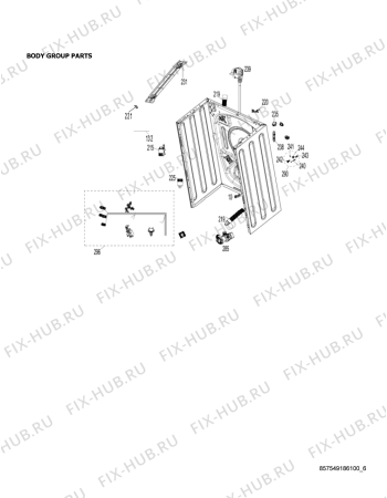 Схема №5 AWG/B M6060 с изображением Обшивка для стиралки Whirlpool 482000020925