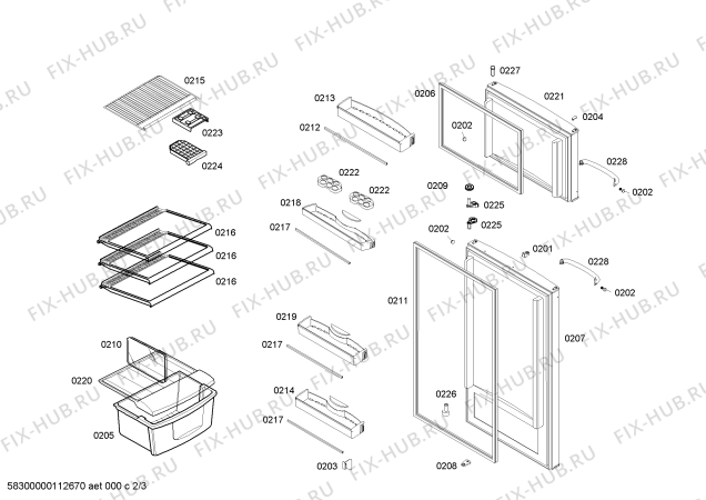 Схема №2 KSV365026X BOSCH с изображением Декоративная планка для холодильника Bosch 00437311