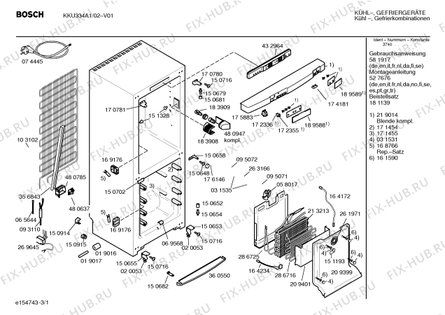 Схема №2 KKU334A1IE с изображением Поднос для холодильника Bosch 00366991