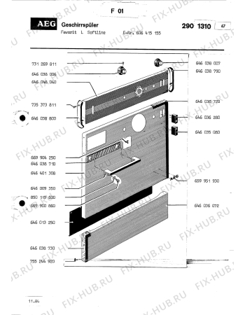 Взрыв-схема посудомоечной машины Aeg DELUXE UGA WS - Схема узла Section2