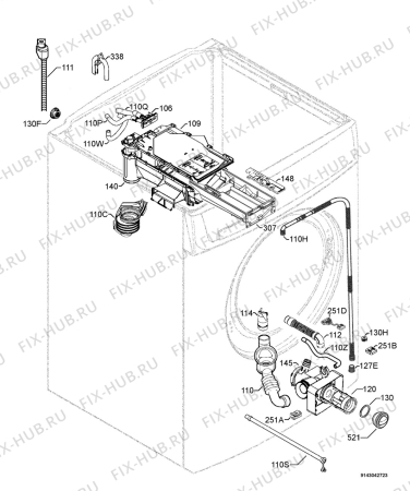 Взрыв-схема стиральной машины Privileg 552163_20959 - Схема узла Hydraulic System 272