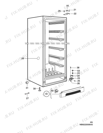 Взрыв-схема холодильника Arthurmartinelux AFG29800W - Схема узла C10 Cabinet