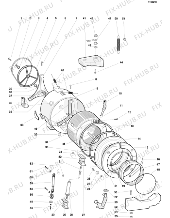Схема №2 ALS637TXIT (F015470) с изображением Декоративная панель для стиралки Indesit C00063778