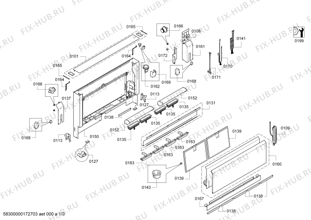 Схема №1 AL400190 Gaggenau с изображением Направляющая для электровытяжки Bosch 00629635