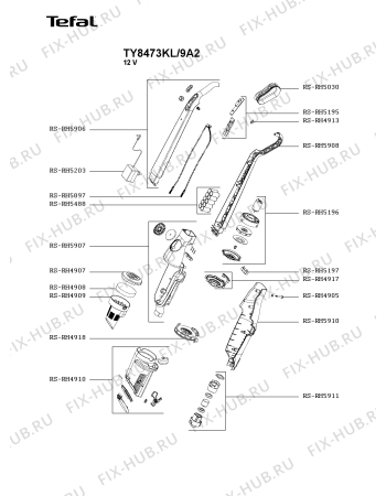 Схема №1 TY8473KL/9A2 с изображением Ручка для электропылесоса Tefal RS-RH5906