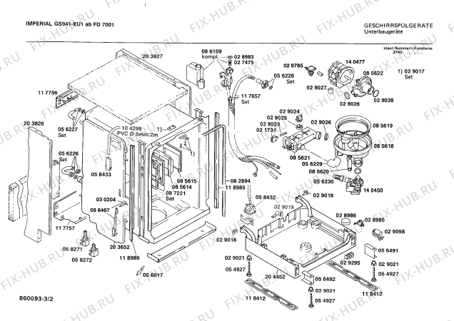 Схема №3 GS941WEI GS941WEI(04) с изображением Панель для посудомоечной машины Bosch 00119792