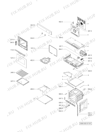 Схема №1 AKL 390/IX с изображением Обшивка для электропечи Whirlpool 481945358135