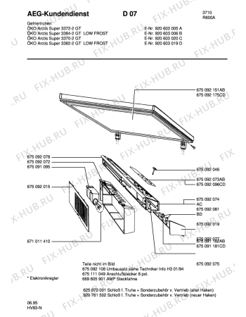 Схема №1 ARC3382-2 GT MF с изображением Покрытие для холодильника Aeg 8996750921752