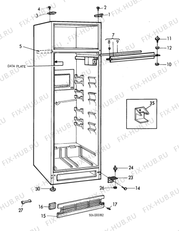 Взрыв-схема холодильника Electrolux TR1128 - Схема узла C10 Cabinet