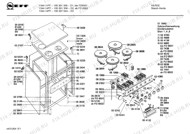 Схема №2 195302900 A-1344.21PWS с изображением Переключатель для духового шкафа Bosch 00025838