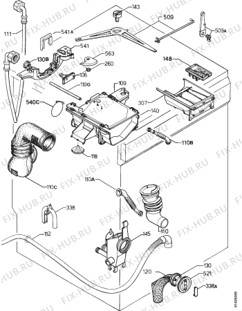 Взрыв-схема стиральной машины Arthurmartinelux AW975L - Схема узла Hydraulic System 272
