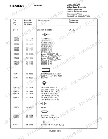 Схема №8 FM623R4 с изображением Инструкция по эксплуатации для телевизора Siemens 00530658