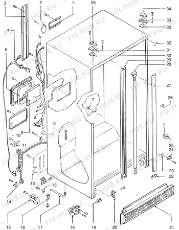 Схема №7 RA7 (F011003) с изображением Термопредохранитель для холодильника Indesit C00133441