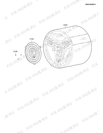 Схема №5 WA 5080 LI с изображением Помпа для стиральной машины Whirlpool 480111104846