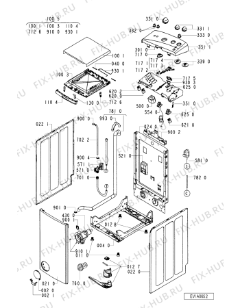 Схема №2 EV 10040 с изображением Декоративная панель для стиралки Whirlpool 481245213406