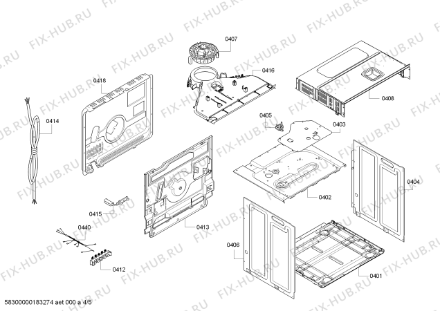 Схема №4 HBA22B250E H.BO.NP.L2D.IN.GLASS.B2/.X.E0_TIF/ с изображением Часы для духового шкафа Bosch 00656628