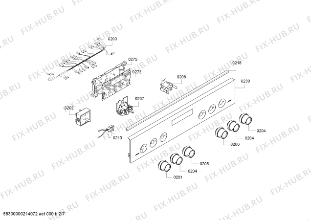 Взрыв-схема плиты (духовки) Siemens HX9R4RG20 - Схема узла 02