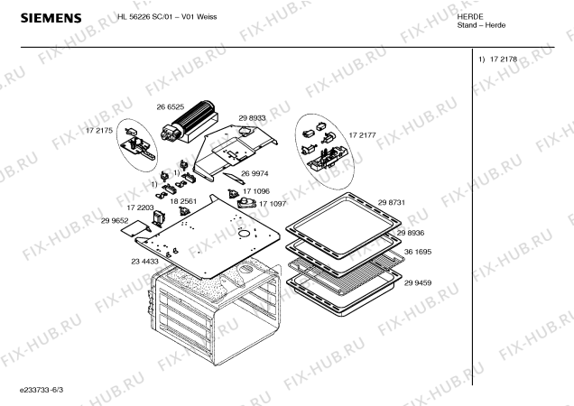 Схема №5 HL56226SC с изображением Инструкция по эксплуатации для плиты (духовки) Siemens 00528300