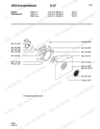 Взрыв-схема плиты (духовки) Aeg COMPETENCE 5000U-W - Схема узла Section4