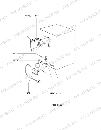 Взрыв-схема холодильника Electrolux RH136 - Схема узла Armature/fitting