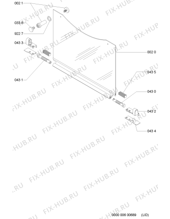 Схема №1 AKM 394/AE с изображением Затычка для плиты (духовки) Whirlpool 481244039728